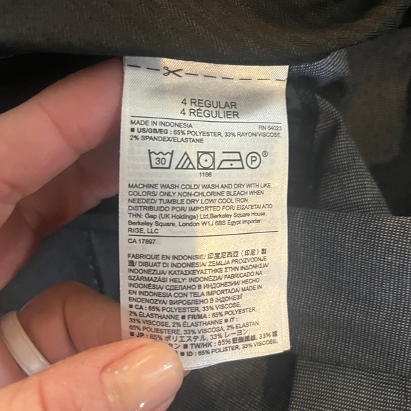 Light Blue /Gray Lightweight Suit pants, Banana Republic Factory, EUC, Sz 4 - Picture 4 of 4